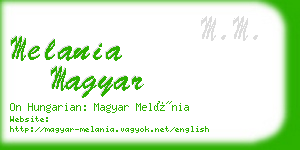 melania magyar business card